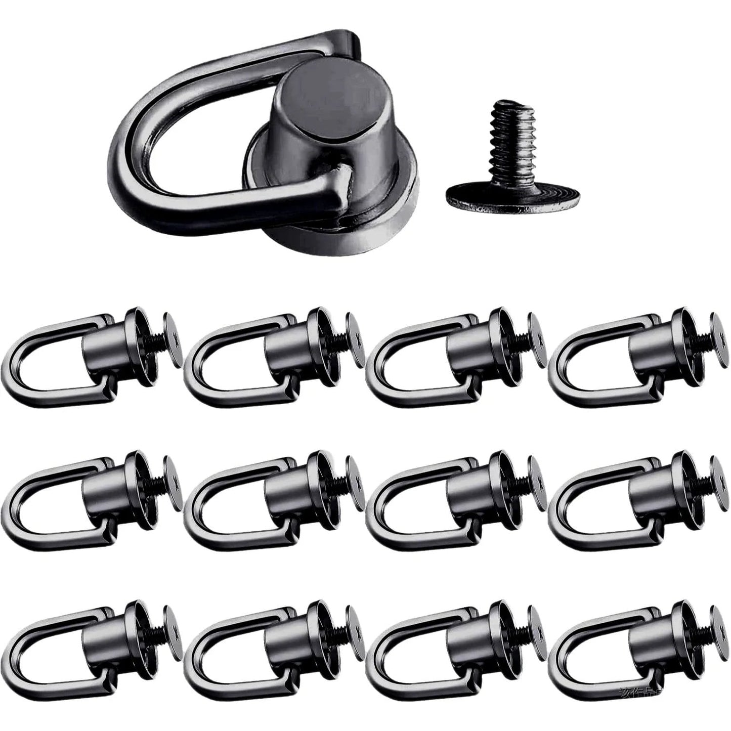 1/10 D-Ring Bag Clip Buckle, Retro Metal Double Buckle for Handbag Chain Handles, Strap Connections, Bag Hardware Accessories, Size: Parallel Import
