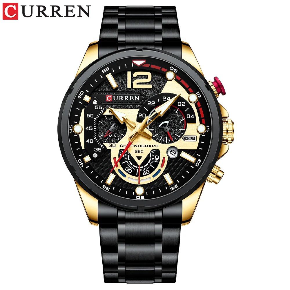 New Arrival: CURREN Men's Quartz Watch, Waterproof, Chronograph, Date Display, Parallel Import