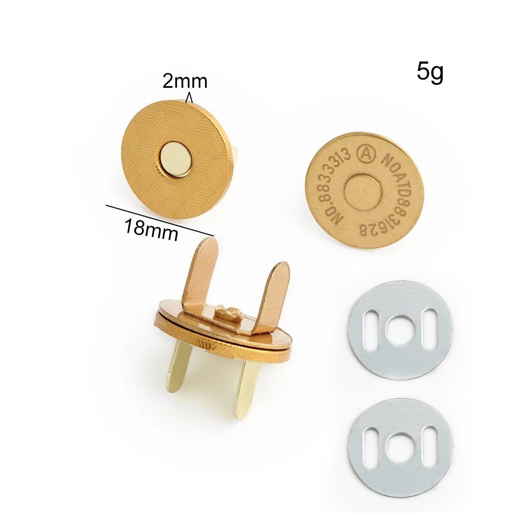 14-18-20mm 強力薄型金属丸型マグネットボタン DIY ポーチ コート ハンドバッグ スナップ留め金具 隠しボタン アクセサリー サイズ: 並行輸入品