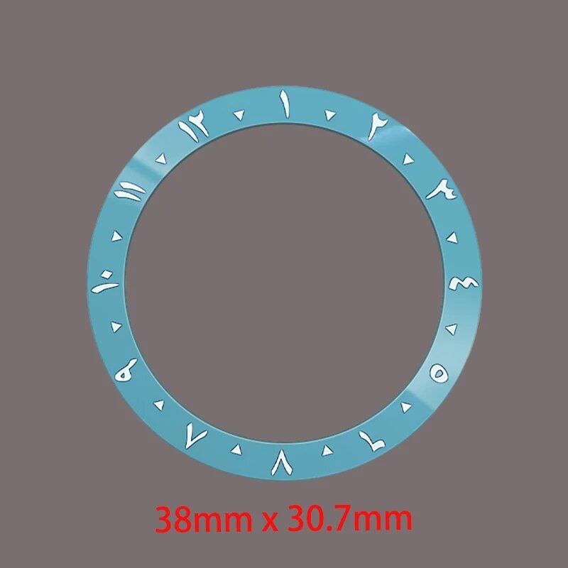 38mm×30.7mm 湾曲セラミックウォッチベゼルインサート SKX007 SKX009 SUB GMT対応 NH36 NH35 ティファニーブルー 時計リングパーツ カラー:0 並行輸入品