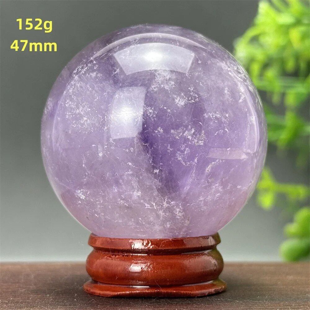 天然アメジスト ボール 水晶玉 ホームオフィスデコレーション エネルギー ウィッカ レイキ スピリチュアル 瞑想 魔術 占い カラー: 並行輸入品