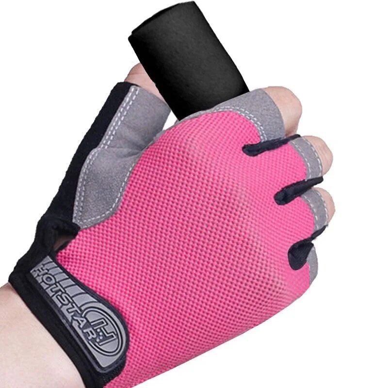 Fingerless Gym Gloves for Fitness Training, Unisex, Bodybuilding, Exercise, Sports, Cycling, and More, Non-Slip, Breathable, Parallel Import