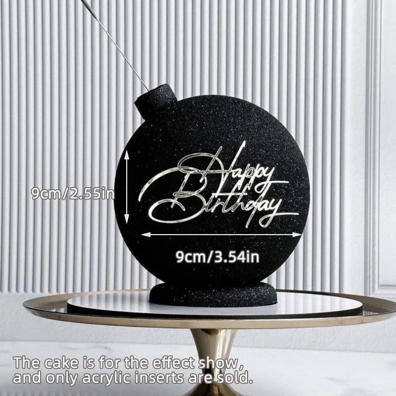 Set of 1, 3, or 5 Acrylic Birthday Queen Gold Cake Topper for Happy Birthday Party Side Cake Decorations. Size: Parallel Import.