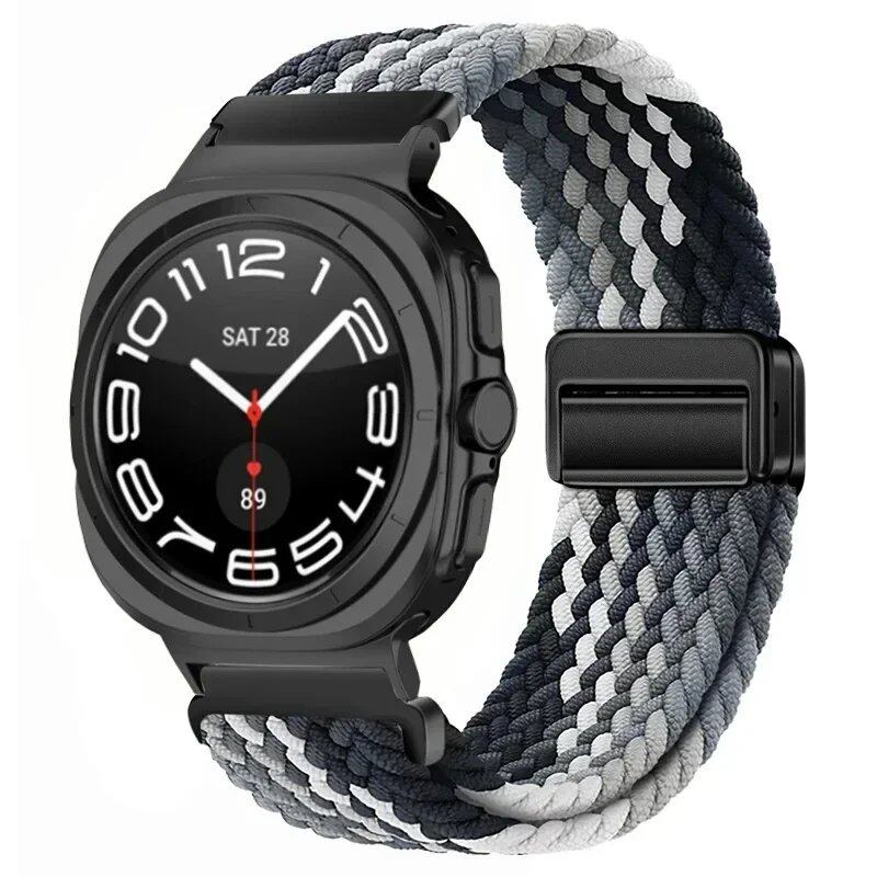Replacement Nylon Loop Strap for Samsung Galaxy Watch Ultra (47mm) with Magnetic Buckle, Compatible with Galaxy Watch 7 Ultra, Band Color: Compatible with Galaxy Watch Ultra; Band Width: Compatible with Galaxy Watch Ultra (Parallel Import)