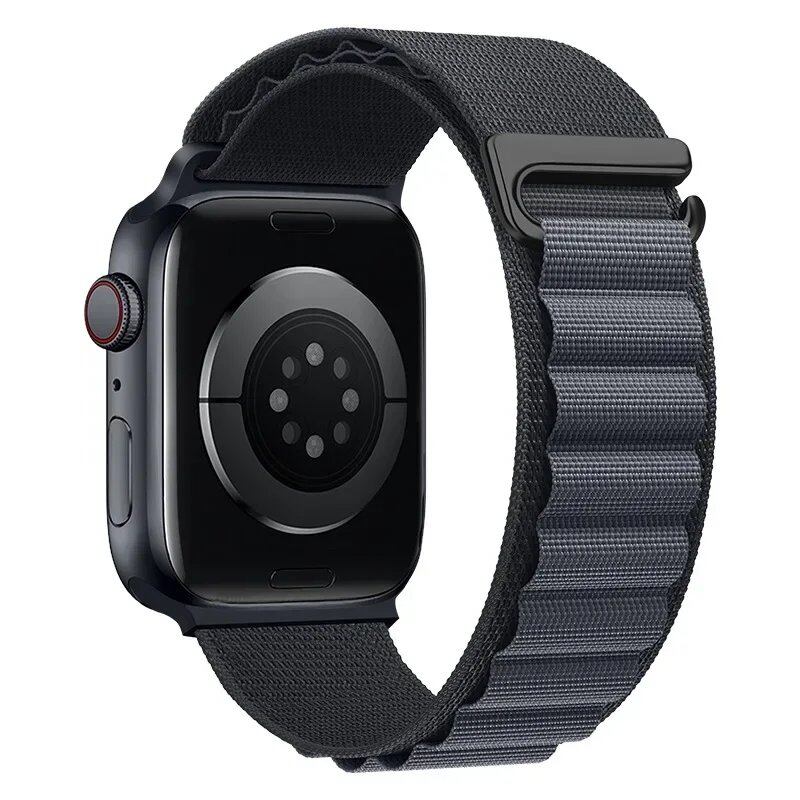 Apple Watch Ultra用アルパインループストラップ - 49mm 45mm 44mm 42mm 41mm 40mm対応 メタルCフックバンド(iwatch SE/シリーズ9/8/7/6/5/4/3互換) バンドカラー:mm 並行輸入品