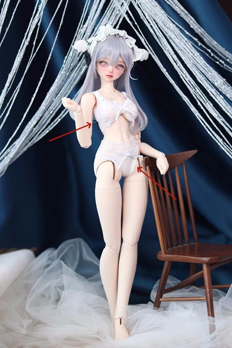 New Boxer Briefs for 1/3 and 1/4 Scale BJD Dolls (Compatible with MSD, DD, and SD17) - Uncle Fashion Style, White Bottoms with Black Trim, Pure Black, Unisex, Parallel Import