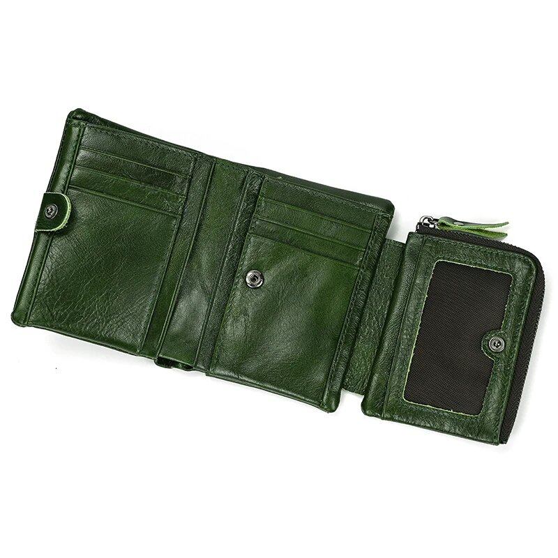 Newsbirds Leather Short Wallet, Card Case, Bifold, Coin Purse, Men's, Genuine Cowhide Leather with Zipper, Parallel Import