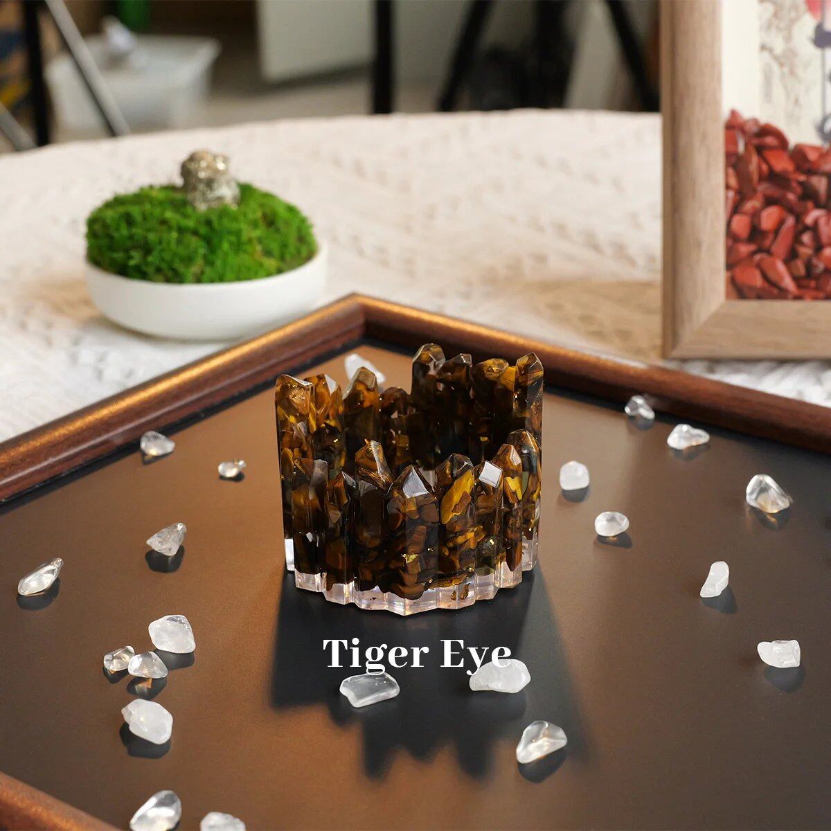 1個 天然水晶 エネルギー発生器 消磁ボウル レイキヒーリング チャクラ 樹脂製 瞑想ポイント ルームデコレーション 母の日ギフト 並行輸入品