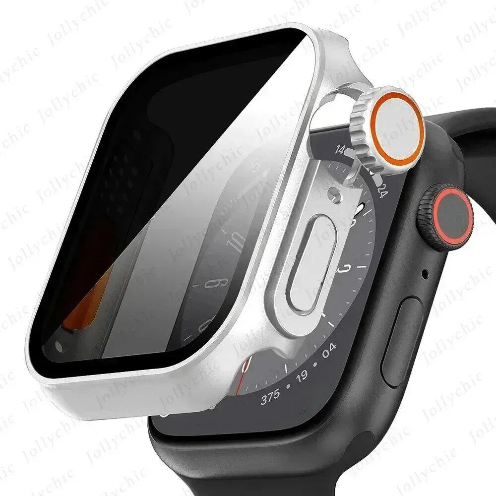 アップルウォッチ ケース Apple Watch Series 9/8/7/6/5/4 SE 44mm 45mm 41mm 40mm対応 ウルトラプライバシー強化ガラス画面保護ケース 並行輸入品