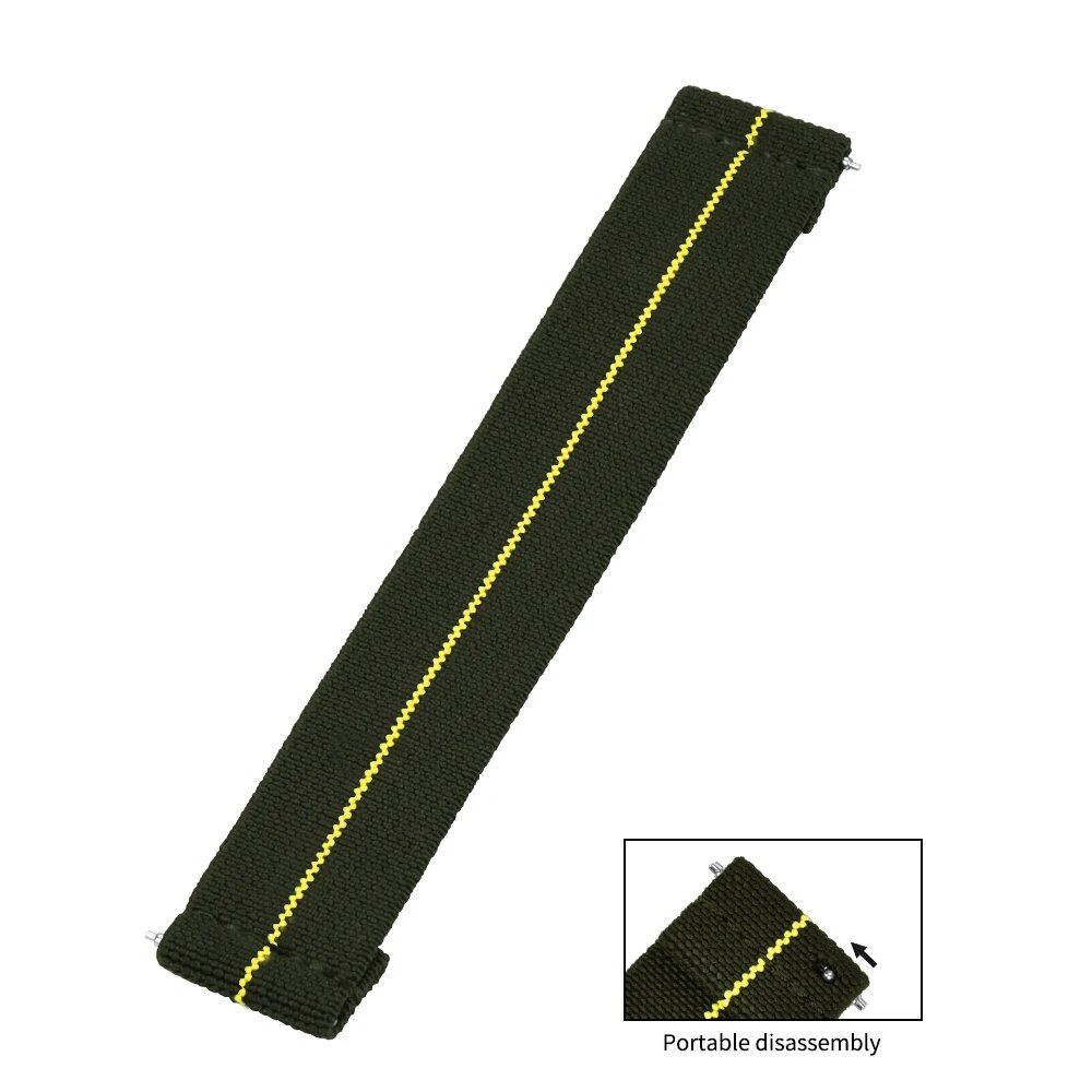 13cm Pale Blue Premium Grade Hook and Loop Adhesive Watch Band, 18/19/20/21/22mm Nylon Replacement Watch Strap, Band Color: mm, Parallel Import