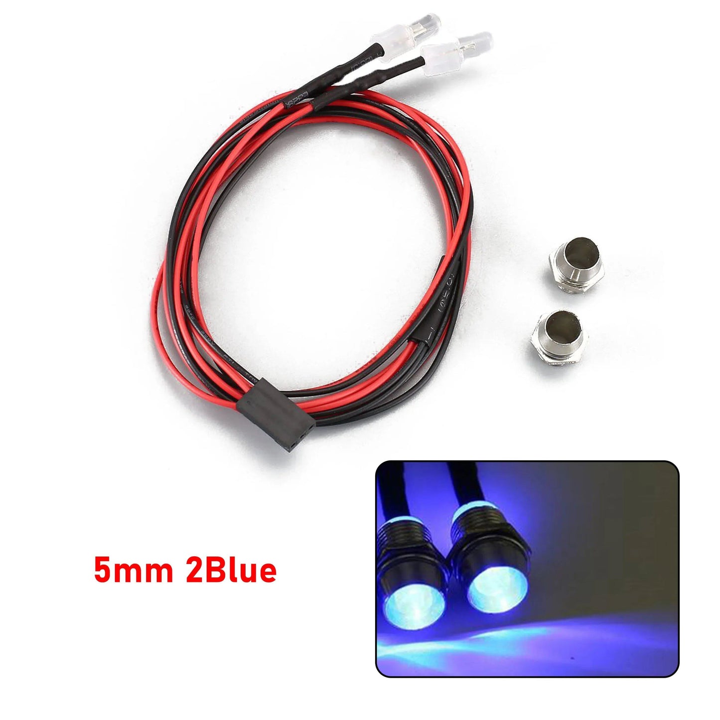 1/10, 1/8, 1/12 Scale RC LED Light Kit with Headlights and Taillights - Compatible with Traxxas, HSP, HPI, MN99, MN90, and WLtoys RC Cars, Trucks, Crawlers, and Drift Cars. Color: Parallel Import