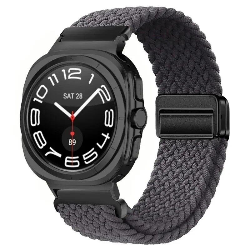 Replacement Nylon Loop Strap for Samsung Galaxy Watch Ultra (47mm) with Magnetic Buckle, Compatible with Galaxy Watch 7 Ultra, Band Color: Compatible with Galaxy Watch Ultra; Band Width: Compatible with Galaxy Watch Ultra (Parallel Import)