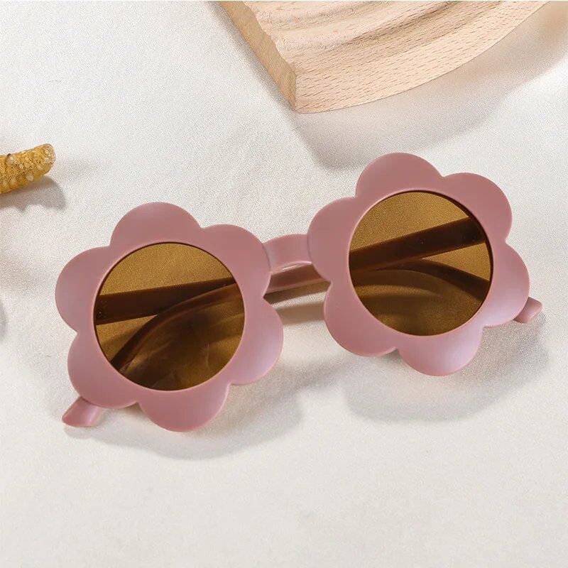 New Sunflower Kids' Sunglasses, UV400 Protection, Cute Baby Sunglasses for Boys, Girls, and Toddlers, Round Shape, Stylish Outdoor Eyewear for Kids, Frame Colors: Ages 2-10; Parallel Import