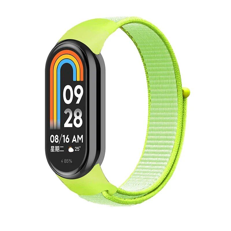 Xiaomi Mi Band 9/8/7/6/5/4/3 対応 ナイロンループストラップ NFCスマートウォッチ用交換バンド スポーツリストバンド サイズ:Mi Band 並行輸入品