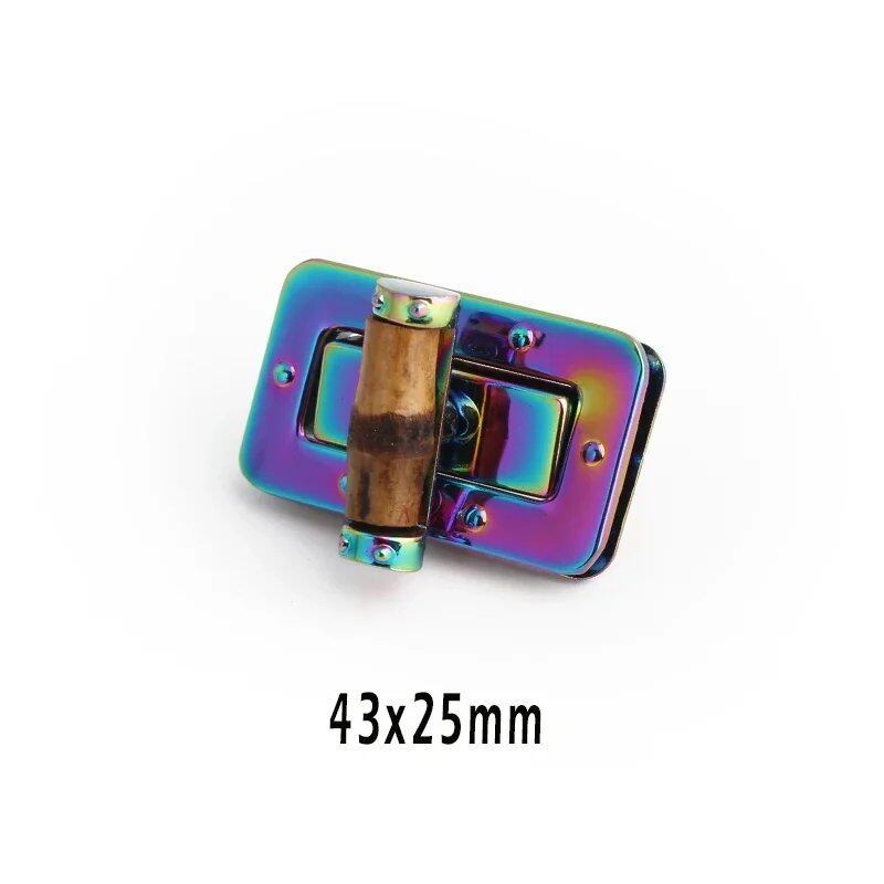2~10個セット 5色展開 43X25mm 61X33mm バッグロック バックル ツイストロック 竹調 ターンロック サイズ: 並行輸入品