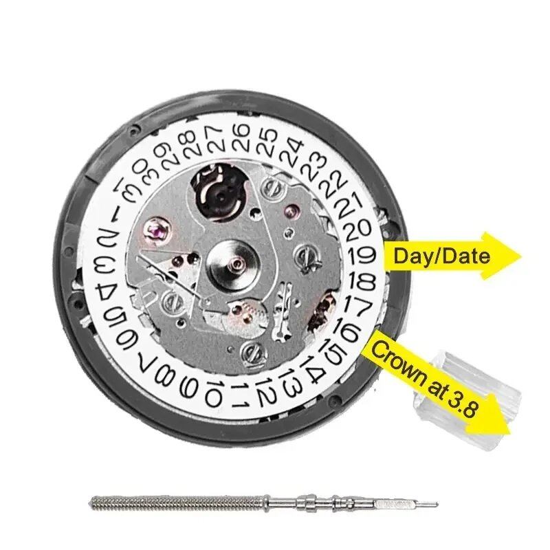 NH35A Premium Mechanical Movement, NH35 White Date Wheel, 24 Jewels, Automatic, High-Precision Movement, Replacement, Color: ) Parallel Import
