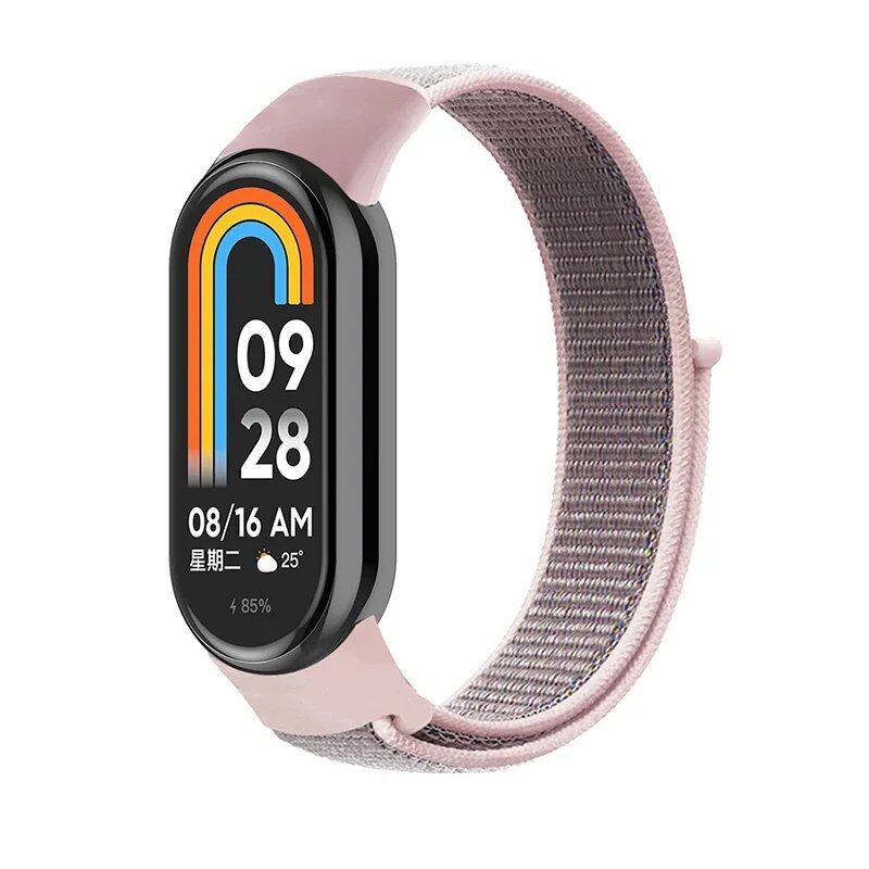 Xiaomi Mi Band 9/8/7/6/5/4/3 対応 ナイロンループストラップ NFCスマートウォッチ用交換バンド スポーツリストバンド サイズ:Mi Band 並行輸入品