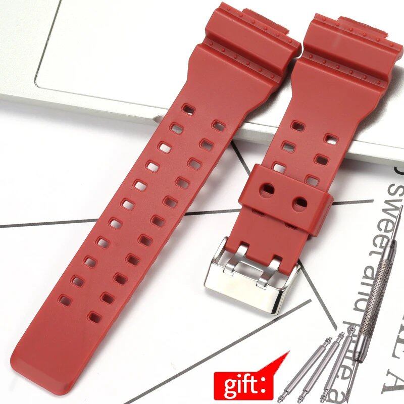 Camouflage Rubber Strap for Men's Casio G-Shock GA100, GA110, and GD120 Sports Watches. Band Color: 16mm; Band Width: 16mm; Ships from: Parallel Import.