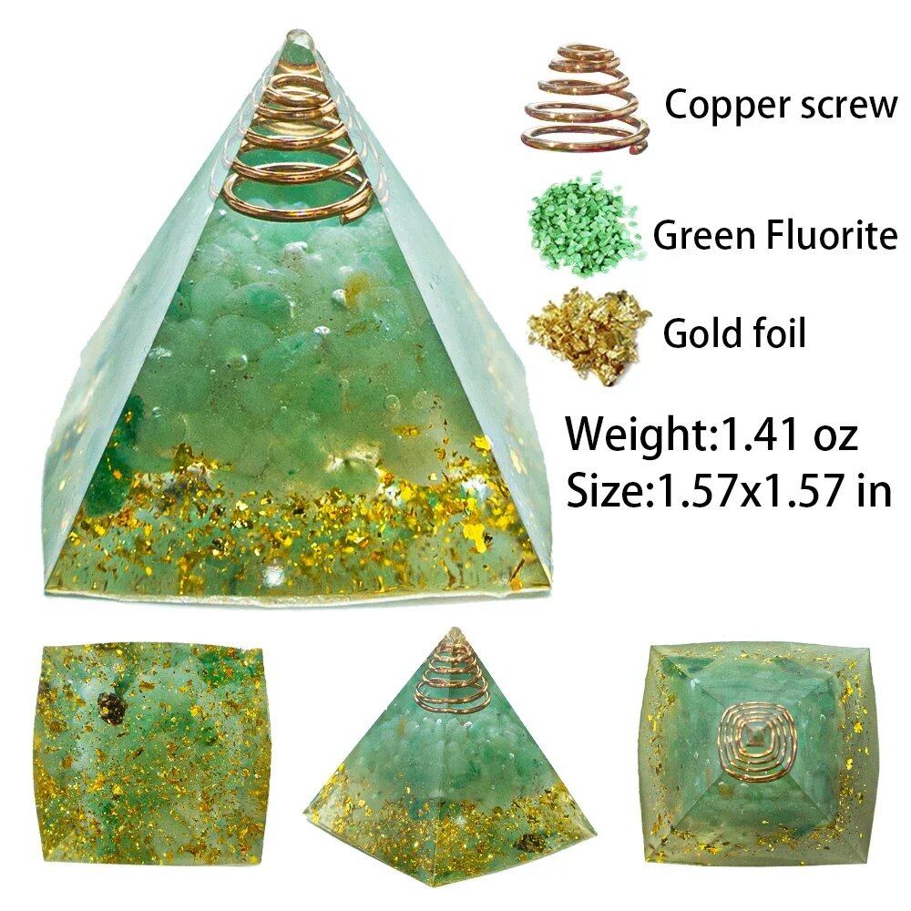 1.57-inch Natural Crystal Pyramid, Energy Crystal Amethyst, Reiki Healing, Chakra, Resin Pyramid, Meditation Tool, Home Decor, Size: 1 Piece; Parallel Import