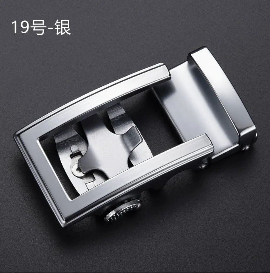 New Men's Alloy Automatic Buckle Belt, High-Quality Gold Buckle, Business Casual, 3.5cm Wide (Compatible with our belts), Parallel Import
