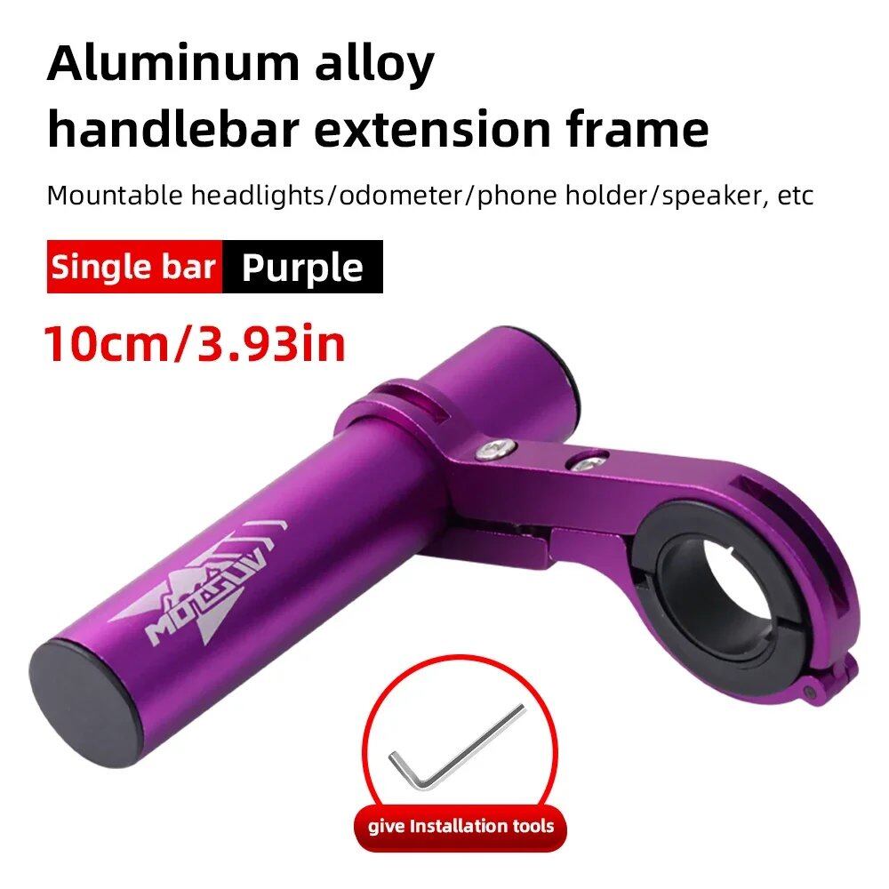 10/20/30cm Bicycle Handlebar Extension Bracket MTB Headlight Mount Extension Bar Road/Mountain Bike Handlebar Extender Parts 0cm Parallel Import