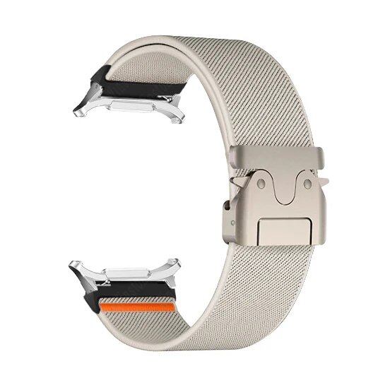 Braided Elastic Bracelet Loop Nylon Strap for Samsung Galaxy Watch 7 Ultra 47mm. Size: Galaxy Ultra 47mm; Band Color: Parallel Import.