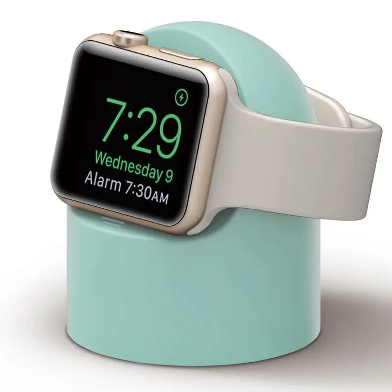 Charging stand for Apple Watch Series Ultra/8/SE2/7/6/SE/4/3 (49mm/45mm/44mm/42mm/41mm/40mm/38mm), durable silicone, Nightstand mode, band color: Parallel import