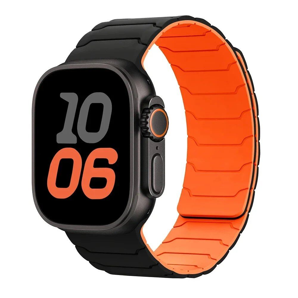 Magnetic Strap Band for Apple Watch Ultra 2, 49mm, 45mm, 44mm, 40mm, 42mm, 46mm, 41mm, 38mm, Compatible with iWatch Series 10, SE, 9, 8, 7, and 10 (Imported)