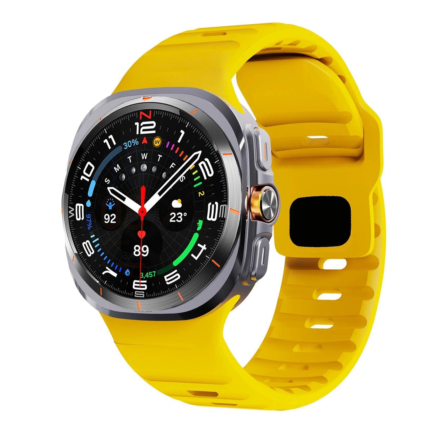 47mm Sport Silicone Strap Replacement for Samsung Galaxy Watch 7 Ultra. Band Color: ; Band Width: Compatible with Galaxy Watch 7 Ultra. Parallel Import.