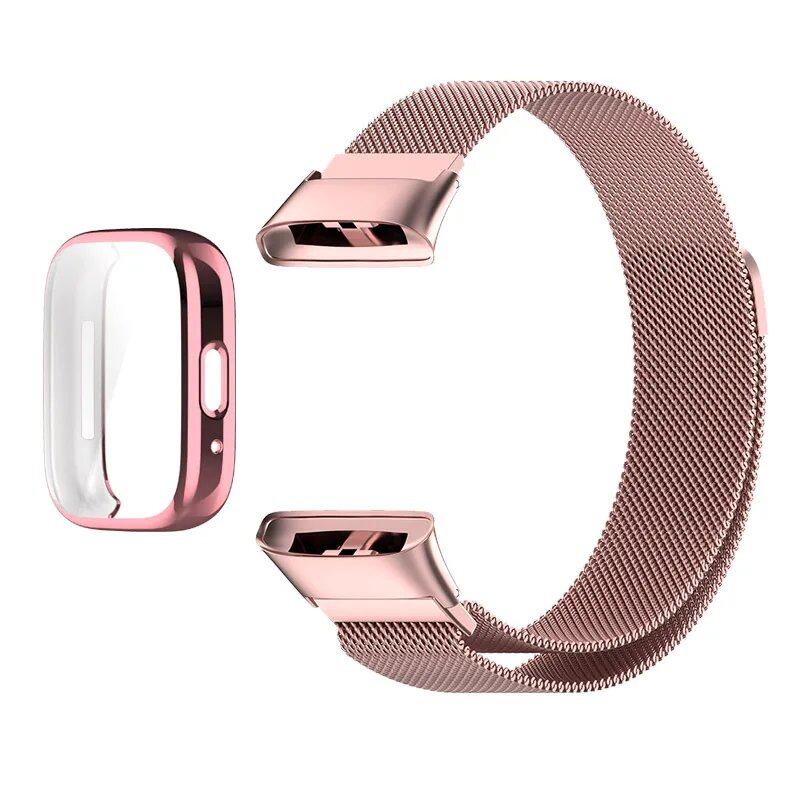 Metal Band for Redmi Watch 3 - Milanese Magnetic Loop Strap with TPU Case & Screen Protector, Redmi Watch 3 Compatible Bracelet, Size: Redmi Watch 3; Band Color: Parallel Import