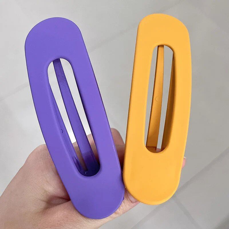 Set of 1, 2, or 3 Korean-Style Frosted Glass Hair Clips for Women, Large Matte Hairpins, Hair Grips, Bang Barrettes, Hair Accessories for Girls, Parallel Import