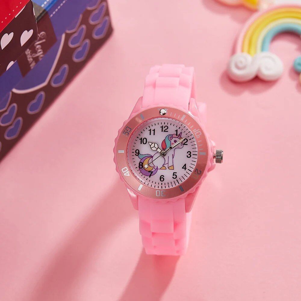 Unicorn Kids' Watch for Girls, Cute Fashion Quartz Watch, Student Gift, Children's Gift, Parallel Import