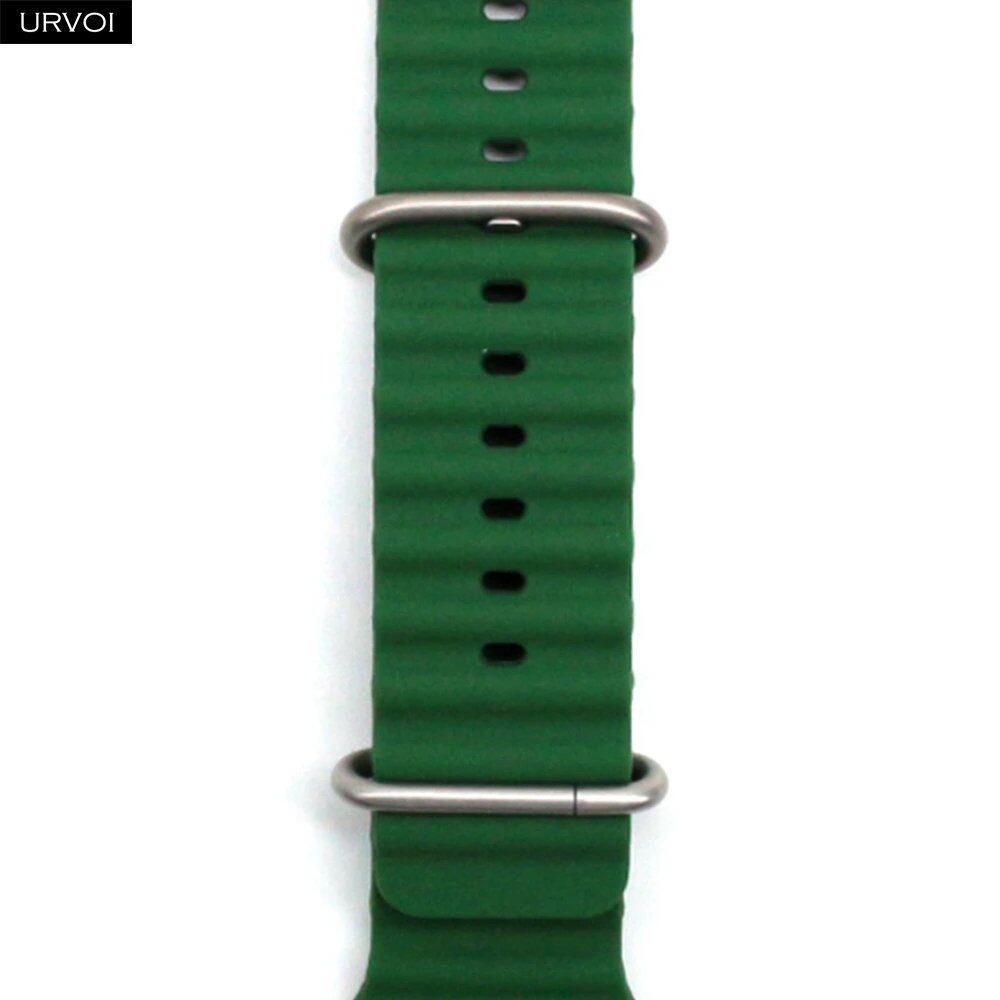 URVOI アップルウォッチ Ultra 2 対応 バンド シリーズ 10/9/8/7/6/SE/5/4/3/2/1 用 シリコーンストラップ iWatch スポーツ オーシャンバンド 42mm/44mm/45mm/46mm/49mm サイズ:Apple Watch対応;バンドカラー:;バンド幅:42mm 44mm 45mm 49mm 並行輸入品