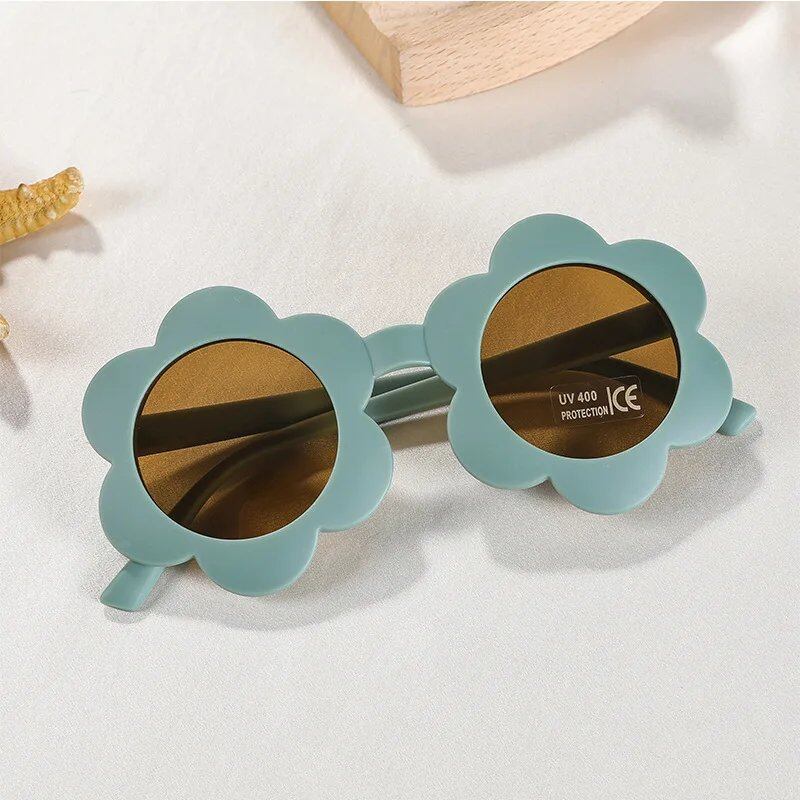 New Sunflower Kids' Sunglasses, UV400 Protection, Cute Baby Sunglasses for Boys, Girls, and Toddlers, Round Shape, Stylish Outdoor Eyewear for Kids, Frame Colors: Ages 2-10; Parallel Import