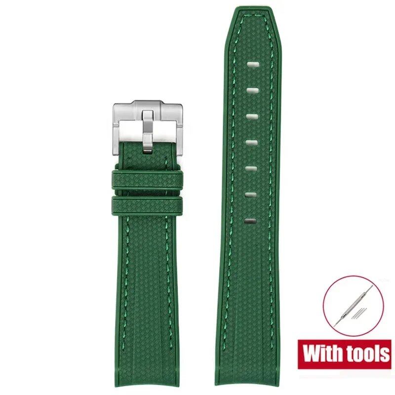 20mm Diving Strap with Curved Ends for Omega and Swatch Moonwatch, Silicone Rubber, Compatible with Rolex, Men's and Women's, Band Color: 20mm; Band Width: 20mm, Parallel Import