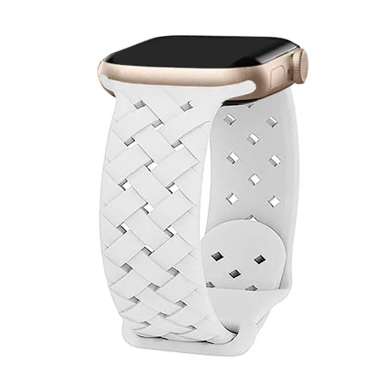 Braided Apple Watch Strap, Breathable, 44mm, 40mm, 45mm, 49mm, 41mm, 42mm, Compatible with iWatch Series 8, 7, SE, 3, 4, 5, 6, Ultra, Band Color: mm, Parallel Import