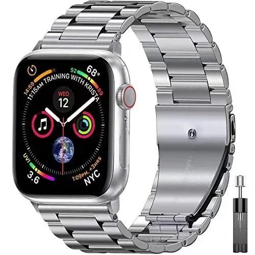 Stainless steel metal strap for Apple Watch, compatible with Ultra/2/9/8/7/6/5/4/3/SE models, sizes 49mm/45mm/44mm/42mm/41mm/40mm, band color: mm, parallel import