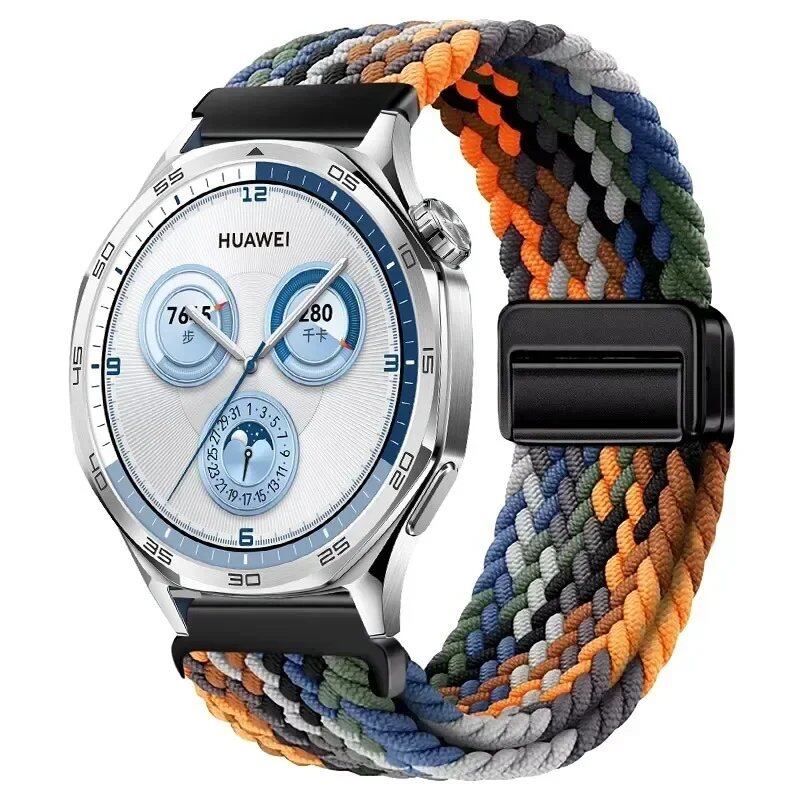 22mm Nylon Loop Strap for Huawei Watch GT5 Pro / GT4 / GT3 / GT2e (46mm) - Compatible with Huawei Watch 4 / 3 Pro Wristband Accessory, Band Color: ; Band Width: 22mm, Parallel Import