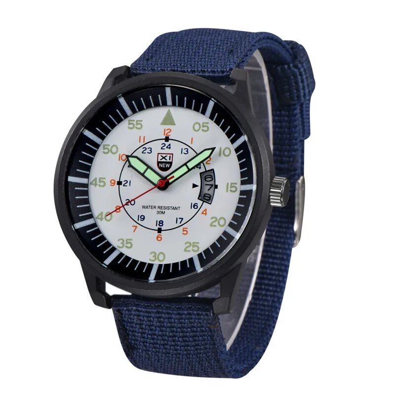 XINEW Men's Watch, 2024 New Arrival, Nylon Band, Simple Sport Quartz Movement, Date Function, Fashion Gift for Men; Customizable: Yes; Ships from: Parallel Import