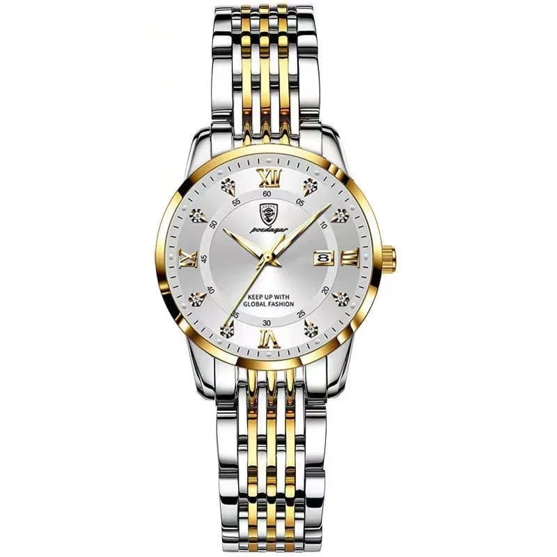 POEDAGAR Ultra-Thin Women's Watch, Rose Gold, Luxury Brand, Steel Strap, Small Dial, Waterproof, Luminous, Parallel Import
