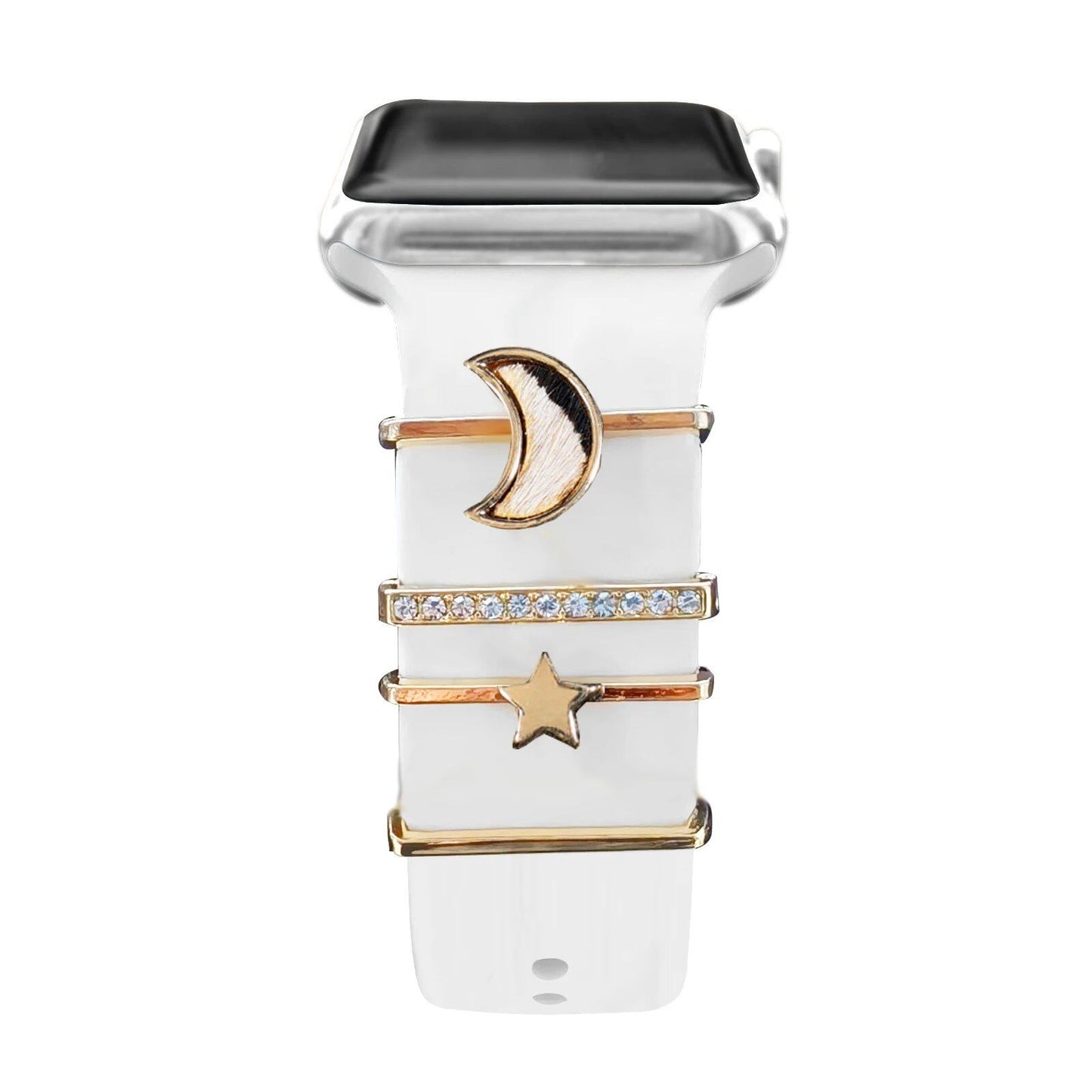 Diamond Jewelry-Embossed Band for Apple Watch Ultra 2, 9, 8, and 7, Compatible with Samsung and Huawei, 20/22mm Bracelet Strap, Band Color: ; Ships from: Parallel Import