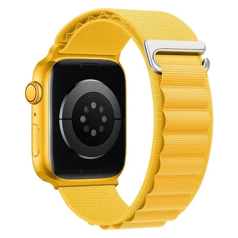 Apple Watch Ultra用アルパインループストラップ - 49mm 45mm 44mm 42mm 41mm 40mm対応 メタルCフックバンド(iwatch SE/シリーズ9/8/7/6/5/4/3互換) バンドカラー:mm 並行輸入品