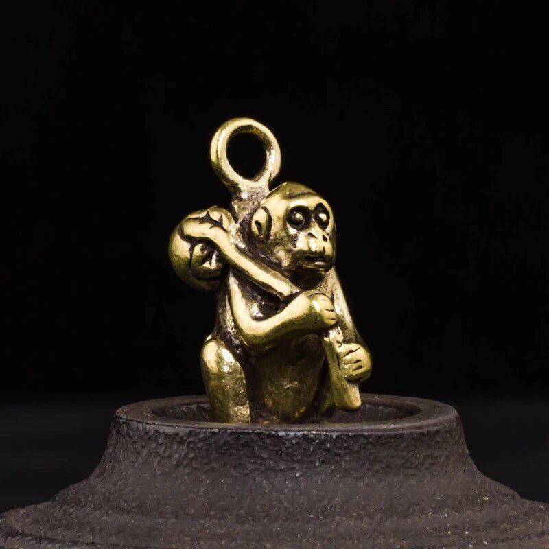 Set of 12 Brass Zodiac Tiger, Dragon, Rat, and Horse Miniature Figurines for DIY Animals, Fairies, Home Decor, Parallel Import