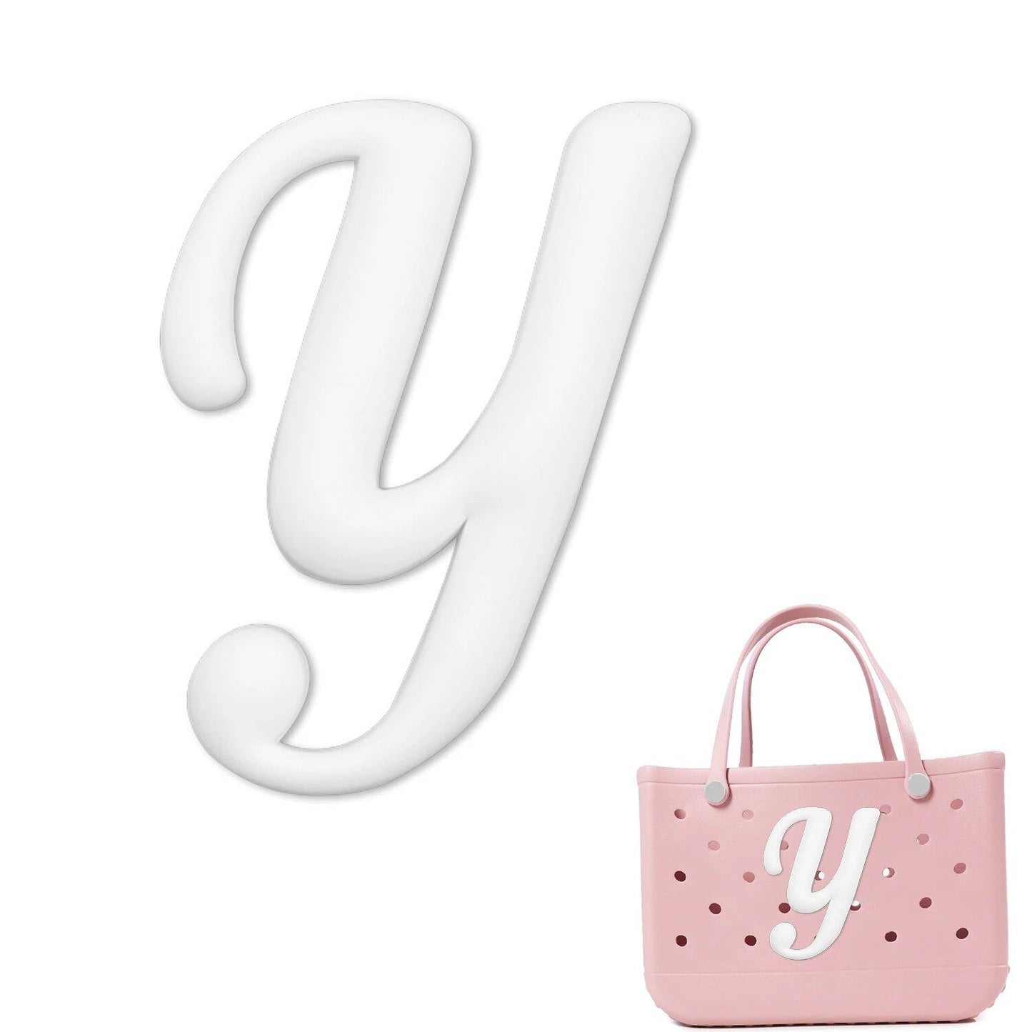 1/26 Scale PVC Greek Alphabet Bag Charms for Women, Beach Bag Decoration, Lettered Bag Accessories, Tote Bag Charms, Gift, Color, Parallel Import