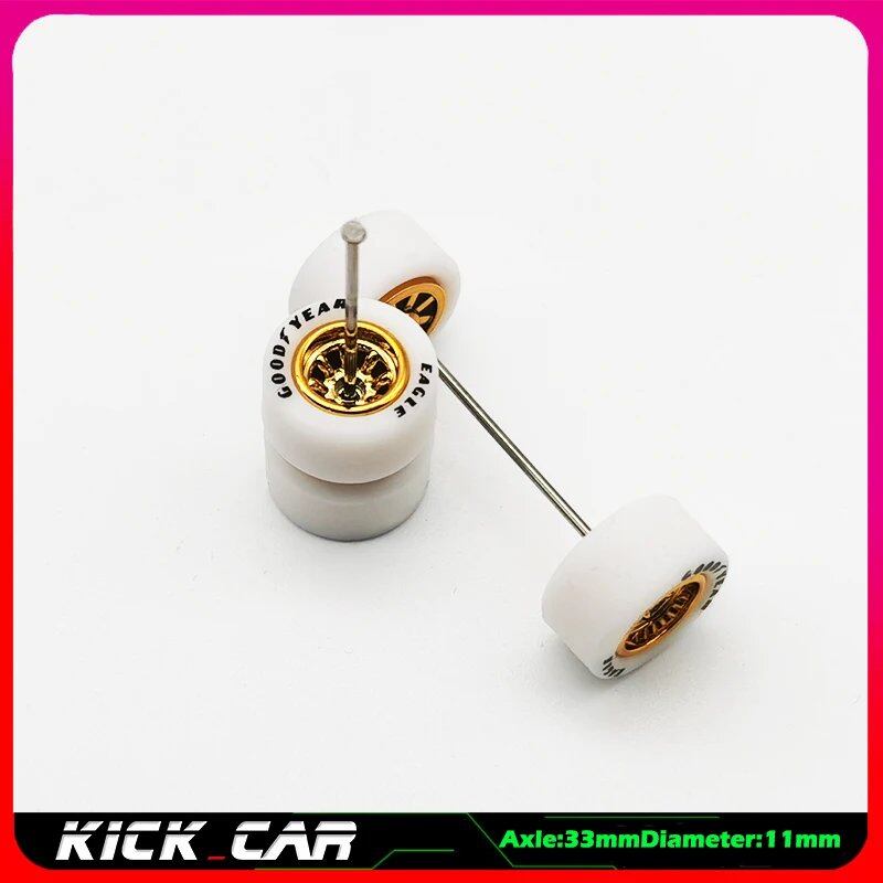 1/64 scale model car wheels with rubber tires, set of 4, ABS plastic, basic conversion parts for Hot Wheels, Tomica, and Mini GT. Color: WTS. Ships from: Parallel import.
