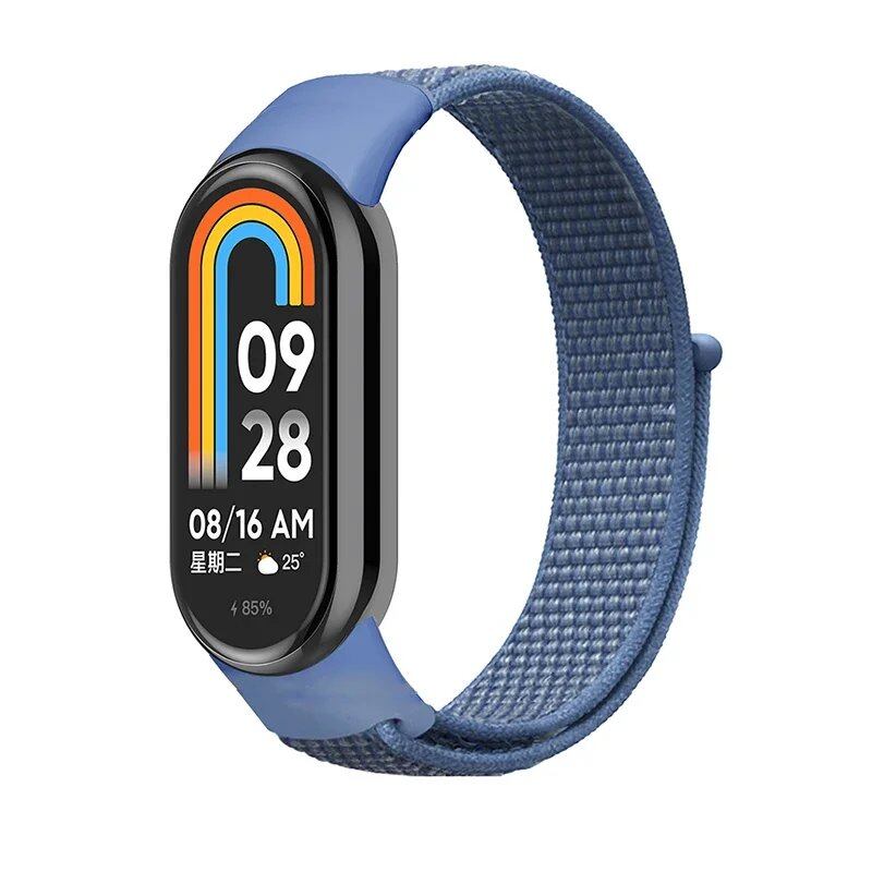 Xiaomi Mi Band 9/8/7/6/5/4/3 対応 ナイロンループストラップ NFCスマートウォッチ用交換バンド スポーツリストバンド サイズ:Mi Band 並行輸入品