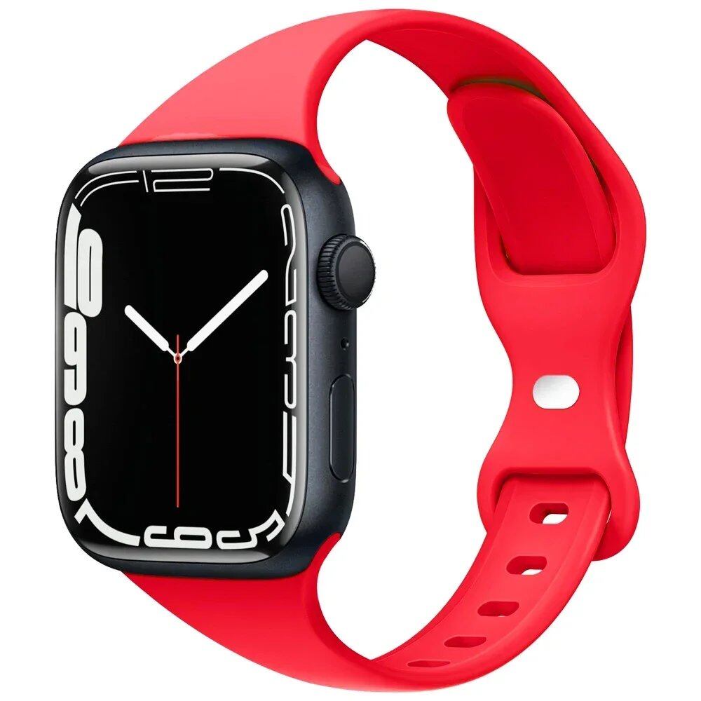 Waterproof Slim Silicone Sport Band for Apple Watch Ultra 49mm/Series 9-8-7 (41mm/45mm/44mm/40mm) - Compatible with iWatch 10 (46mm/42mm) Band Color: mm; Ships from: Parallel Import