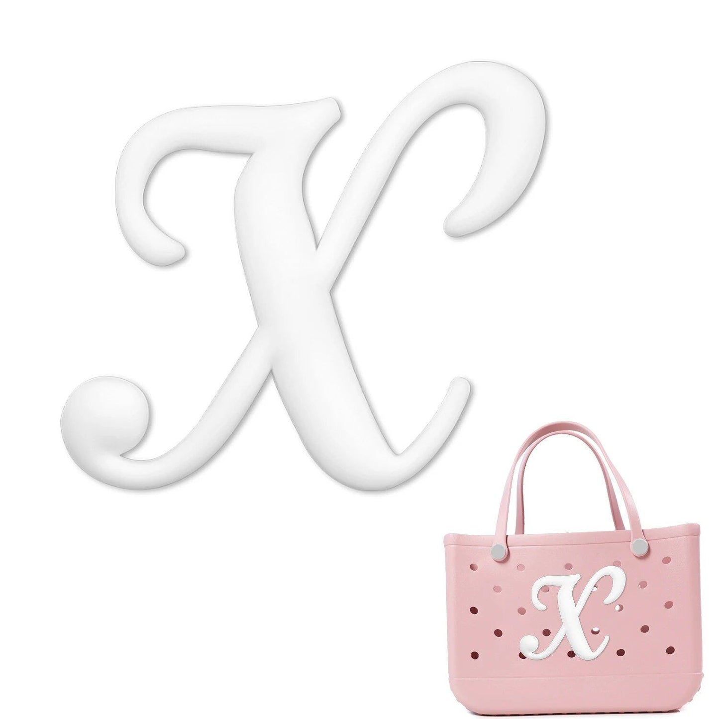 1/26 Scale PVC Greek Alphabet Bag Charms for Women, Beach Bag Decoration, Lettered Bag Accessories, Tote Bag Charms, Gift, Color, Parallel Import