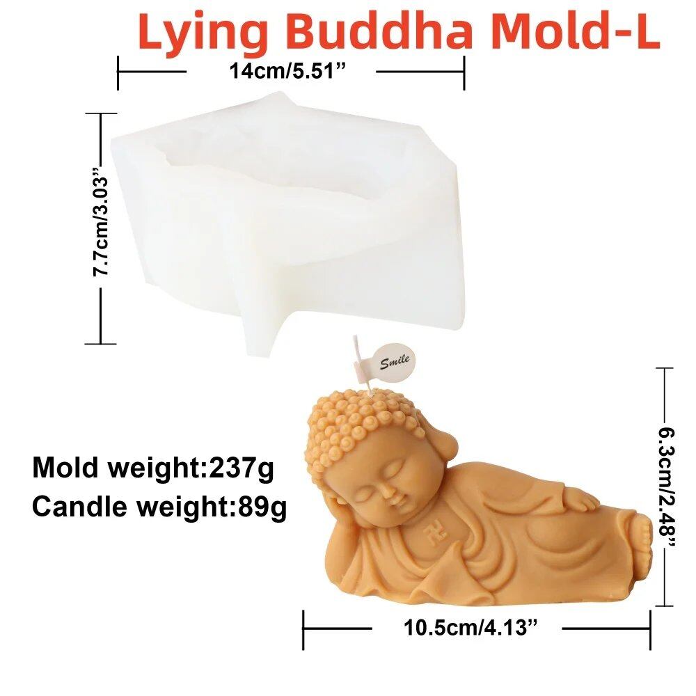 3D 仏陀ヘッド キャンドル用シリコンモールド 蓮華座 袈裟 瞑想仏陀 石膏樹脂型 クラフト ホームデコレーション 並行輸入品