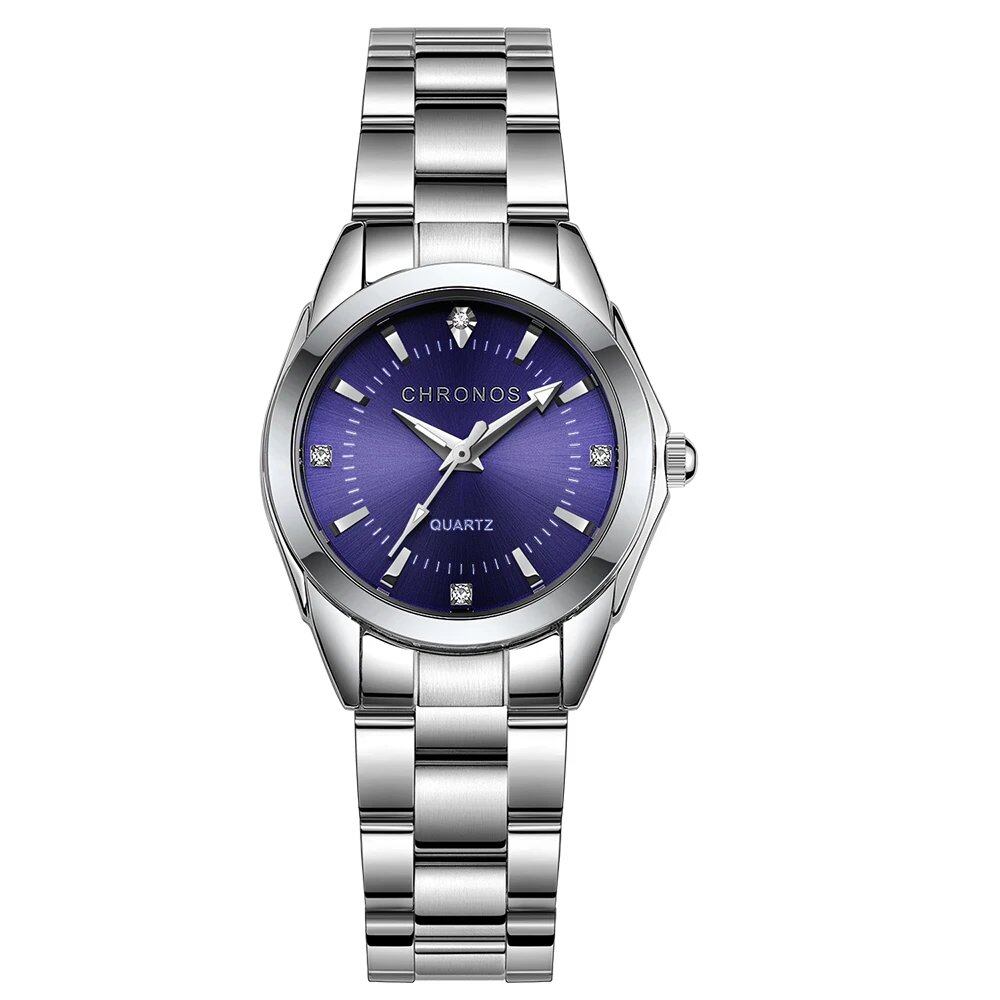 Chronos Elegant Women's Watch, Luxury Fashion Brand, Quartz Movement, Stainless Steel, Gift for Her, Color: CH230, Parallel Import